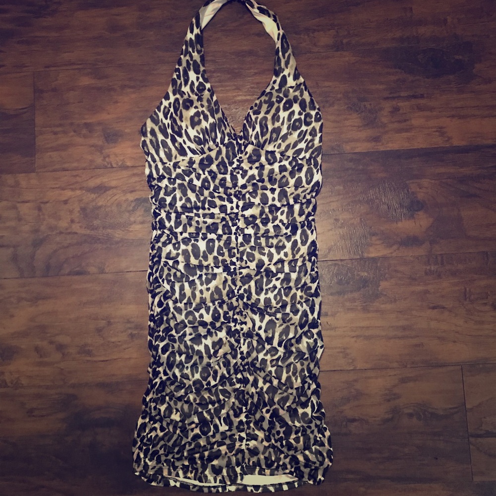 Charlotte Russe ruched halter mini dress NWT